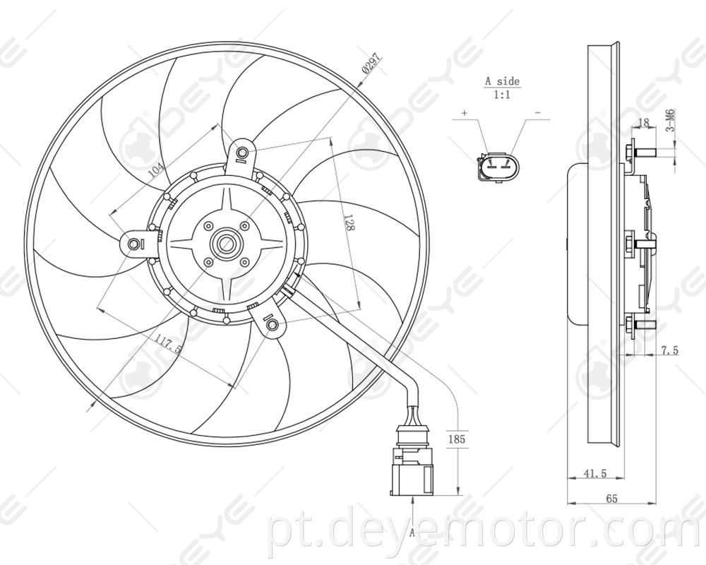 1K0959455DG ES R CT 12v motor da ventoinha do radiador do carro para A3 A1VW COELHO CADDY VENTO SKODA FABIA ASSENTO ALTEA